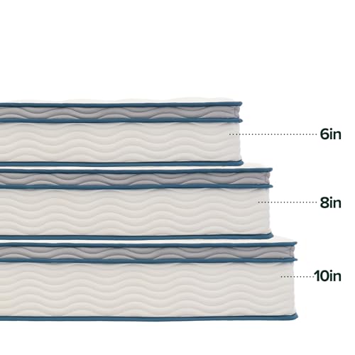 ZINUS 10 Inch Spring Sensation Hybrid Mattress [New Version], Queen, Fiberglass Free, Medium Firmness, Durable Support, Certified Safe Foams & Fabric, Mattress in A Box