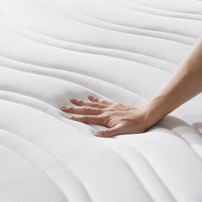 ZINUS 10 Inch Spring Sensation Hybrid Mattress [New Version], Queen, Fiberglass Free, Medium Firmness, Durable Support, Certified Safe Foams & Fabric, Mattress in A Box