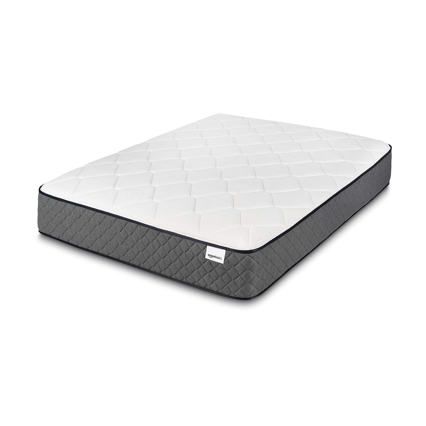 King Mattress, 12 Inch Hybrid Memory Foam Bed in a Box, Medium Feel with Motion Isolation Springs, White/Gray