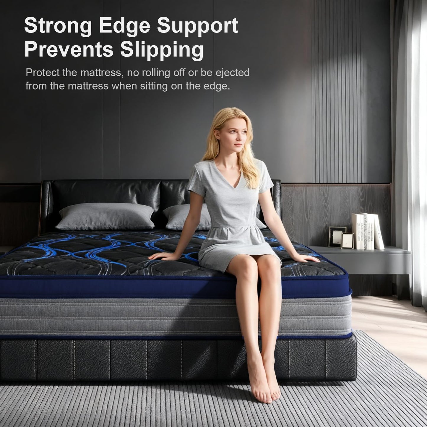 King Mattress, 12 Inch Medium Firm Hybrid Bed in a Box, Memory Foam with Zoned Pocket Coils, Motion Isolation & Edge Support