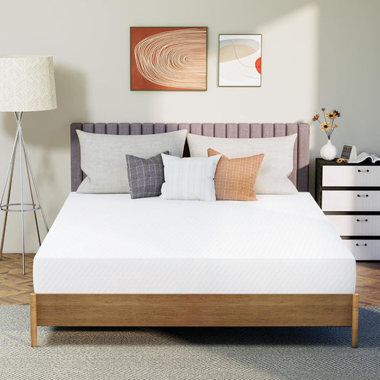 10 Inch King Size Medium Firm Gel Memory Foam Mattress in a Box, Cooling Bed for Pressure Relief, CertiPUR-US Certified, Fiberglass-Free