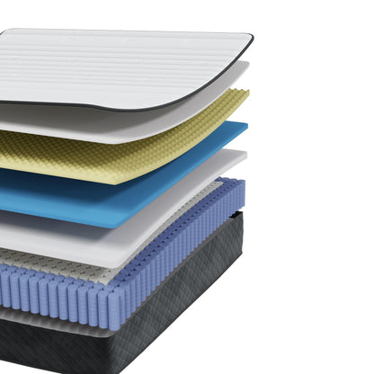 12 Inch Queen Hybrid Mattress | Memory Foam with Pocket Springs | Pressure Relief | Fiberglass Free