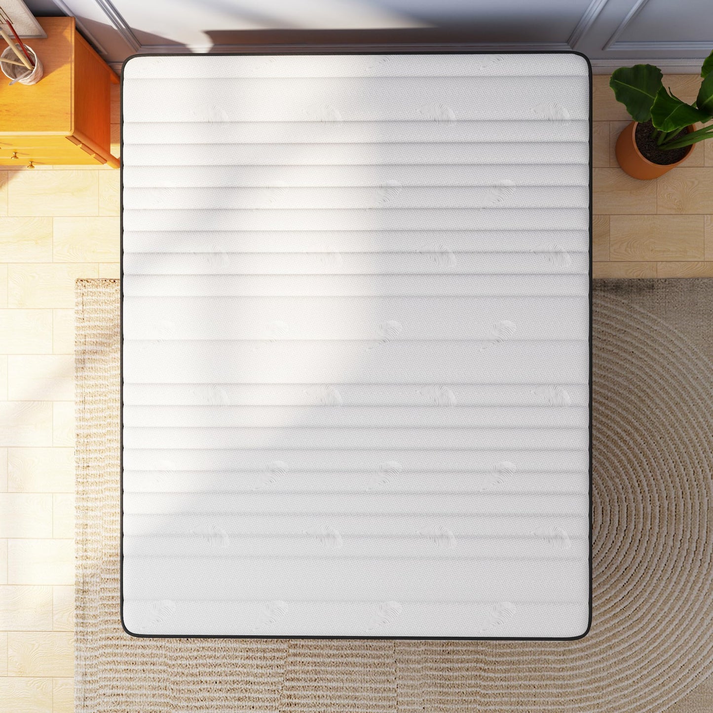 12 Inch Queen Hybrid Mattress | Memory Foam with Pocket Springs | Pressure Relief | Fiberglass Free