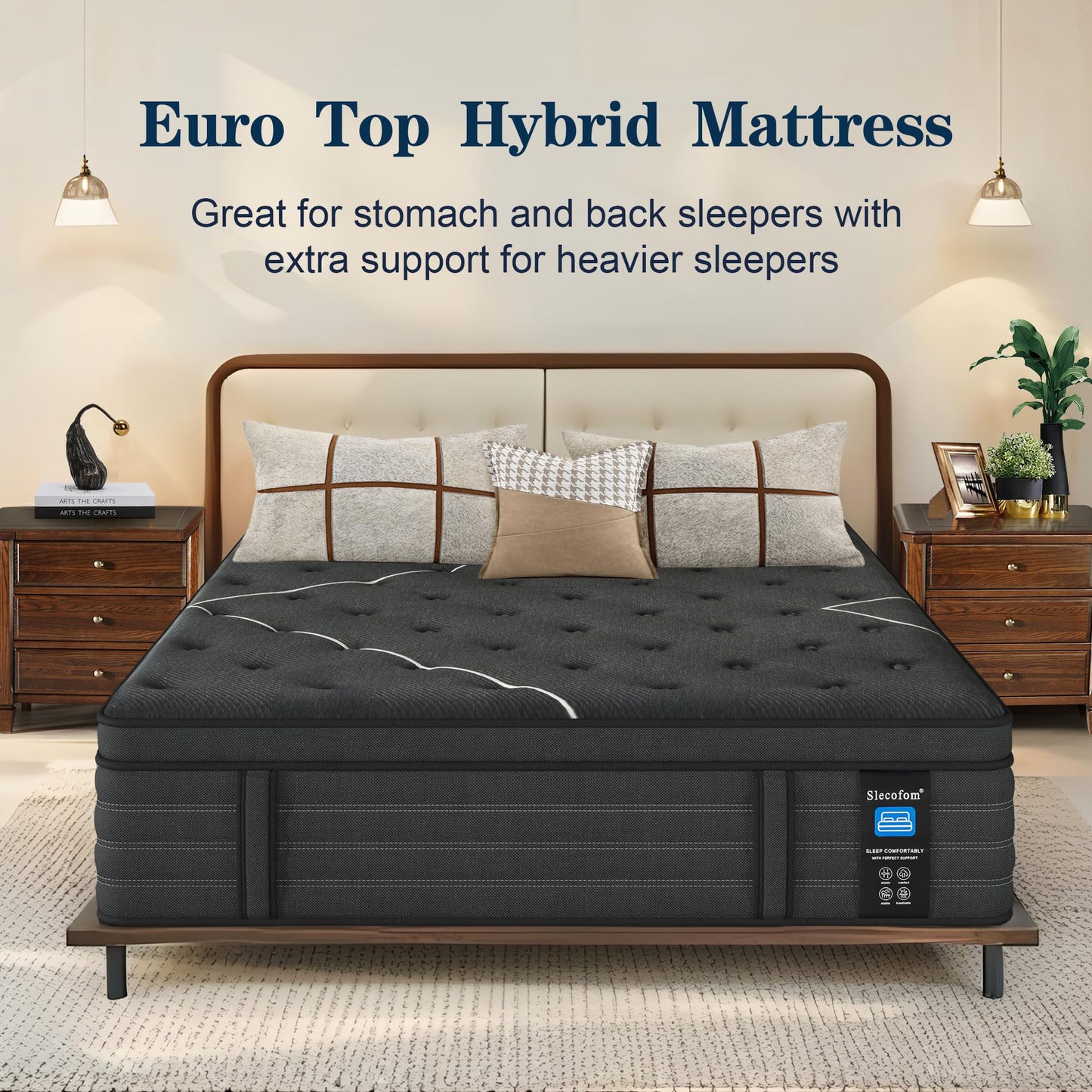 14 Inch King Hybrid Mattress | Extra Firm Gel Memory Foam | Flippable Dual Side, Lumbar & Hip Support | Fiberglass Free, CertiPUR-US Certified