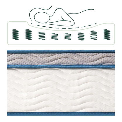 ZINUS 10 Inch Spring Sensation Hybrid Mattress [New Version], Queen, Fiberglass Free, Medium Firmness, Durable Support, Certified Safe Foams & Fabric, Mattress in A Box