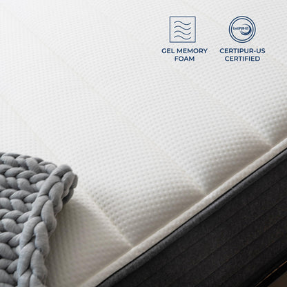 12 Inch King Size Hybrid Gel Memory Foam Mattress