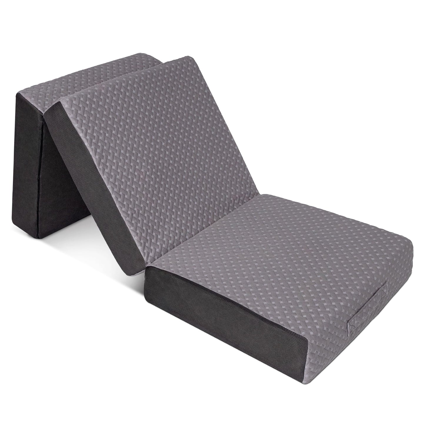 6 Inch Single Size Trifold Memory Foam Mattress, Portable & Foldable with Washable Cover, Guest Bed for Floor, RV, Travel, Camping & Sleepovers, 75" × 25"