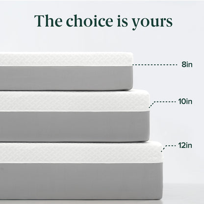 10-Inch Green Tea Cooling Memory Foam Mattress, Full Size, Medium Firm, Fiberglass Free, Certified Safe Foams, Mattress